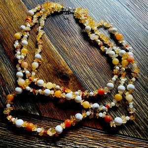 Multi Strand Beaded Necklace NWOT